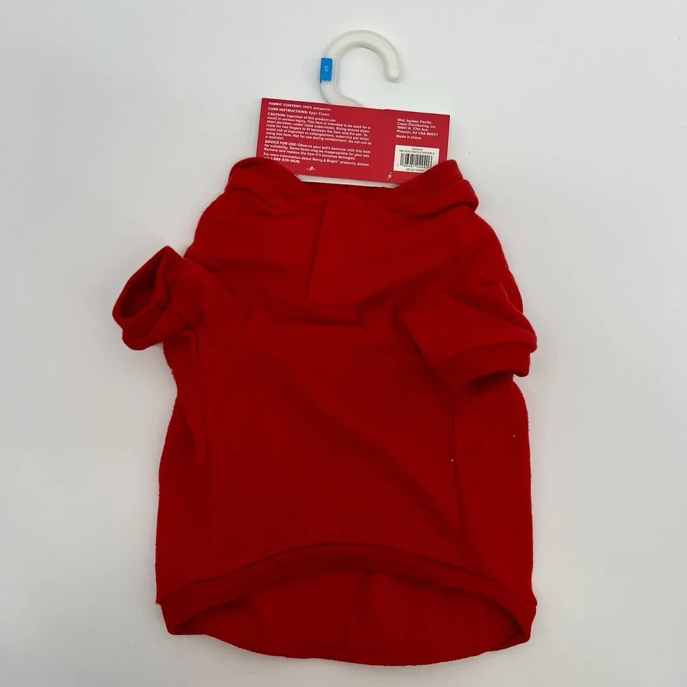 Dog Hoodies - Set Of TWO - Red and Green - 100% Polyester - Size Small